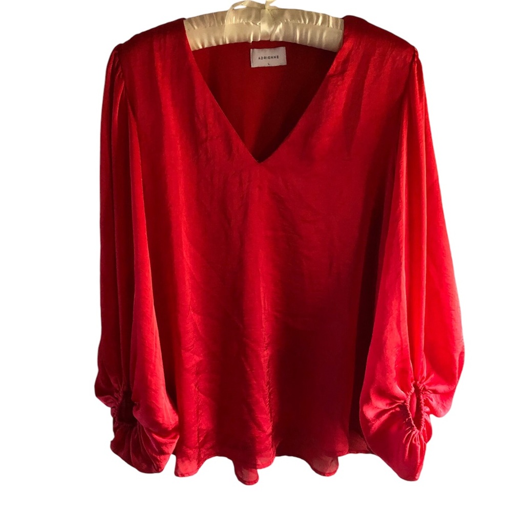 Adrienne Drape Bubble Sleeve Solid - image 2